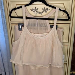 Free People 2 piece skirt set, brand new with tags